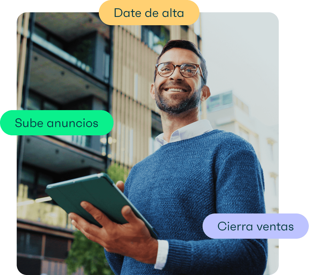 Date de alta, sube anuncios, cierra ventas.