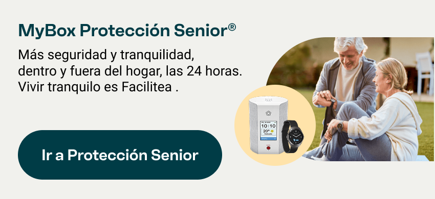 My Box Protección Senior: Más seguridad y tranquilidad, dentro y fuera del hogar, las 24 horas. Ir a Protección senior