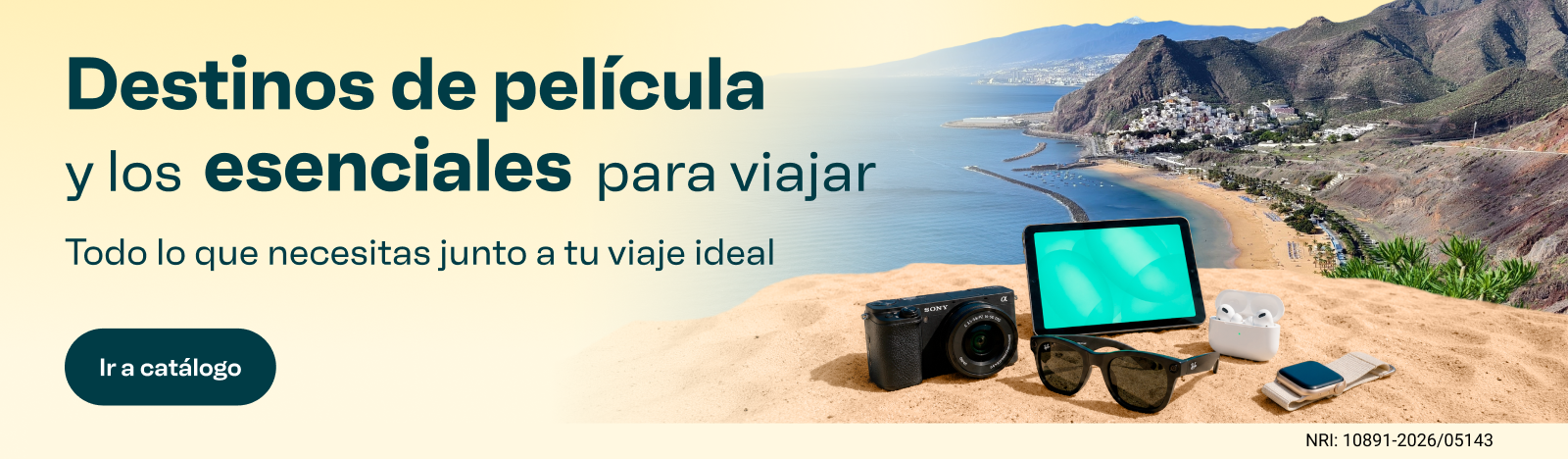Destinos de película y los esenciales para viajar. Todo lo que necesitas junto a tu viaje ideal. Ir a catálogo.