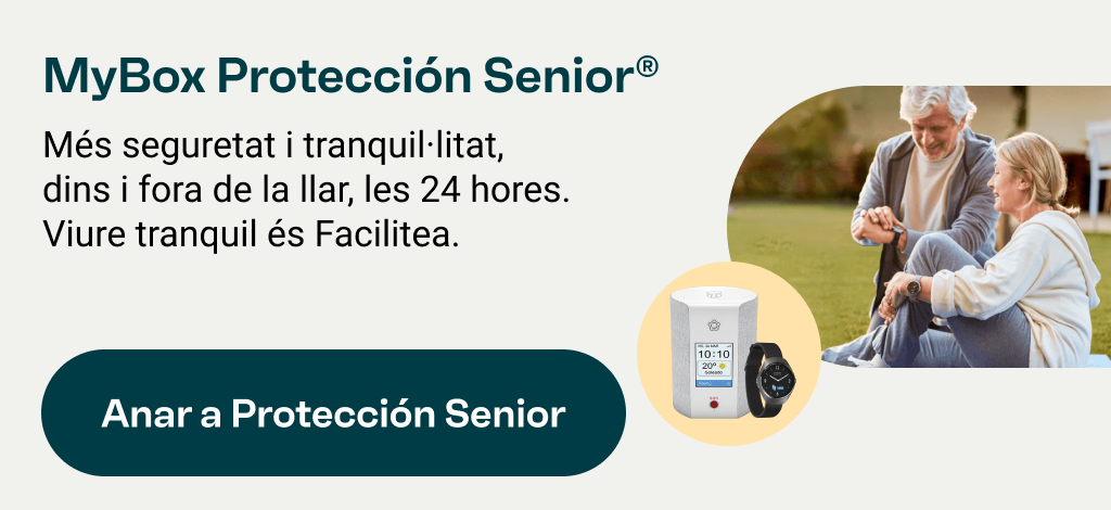 My Box Protección Senior: Més seguretat i tranquil·litat, dins i fora de la llar, les 24 hores. Anar a Protección senior