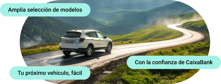 Amplia selección de modelos. Con la confianza de CaixaBank. Tu próximo vehículo, fácil