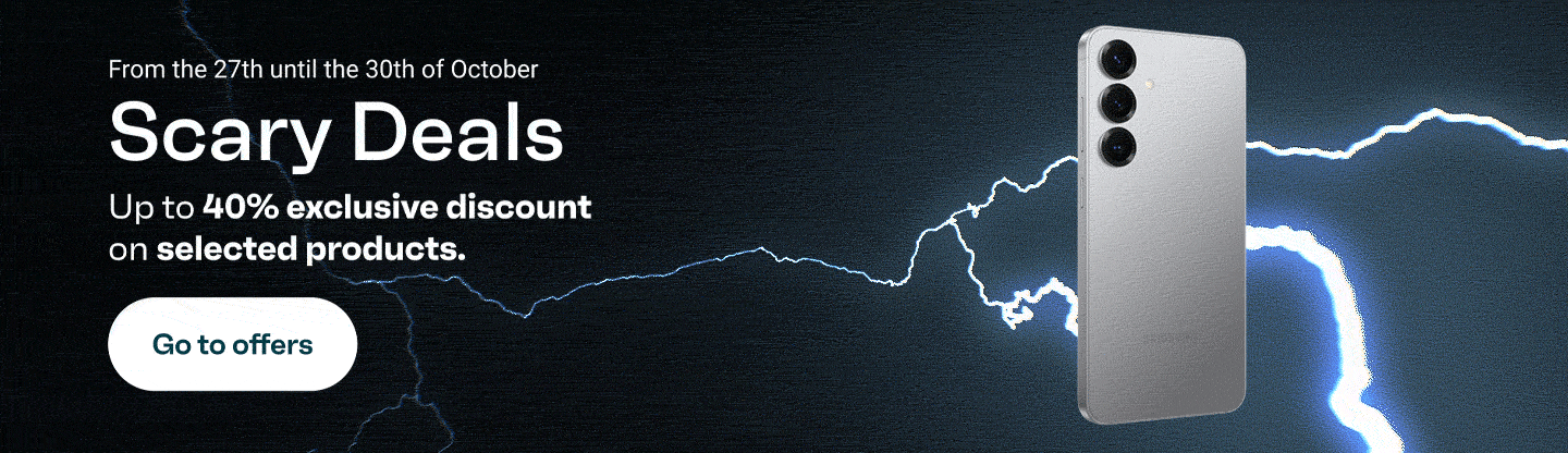 From 27 to 30 October, Spooky offers. Up to 40% off selected products. Go to offers.