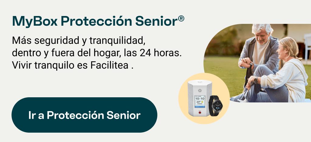 My Box Protección Senior: Más seguridad y tranquilidad, dentro y fuera del hogar, las 24 horas. Ir a Protección senior