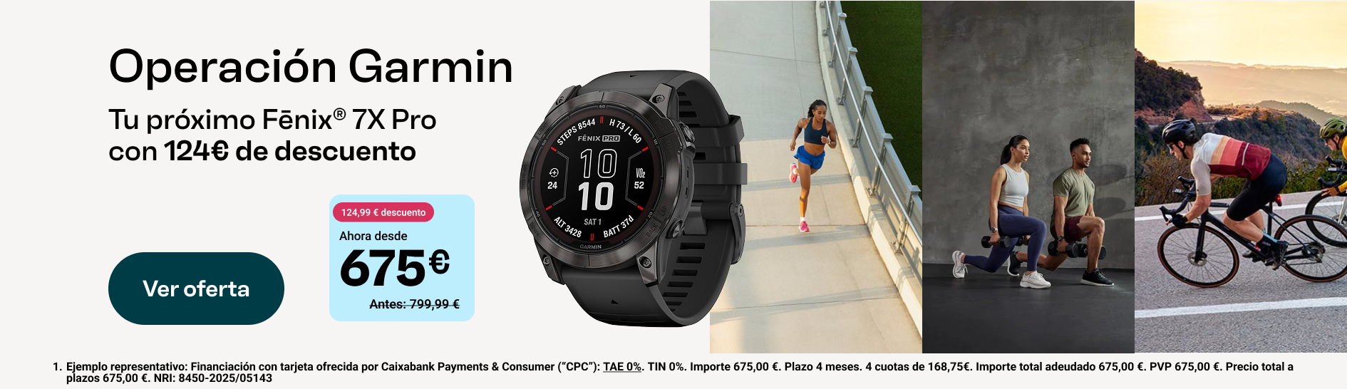Tu próximo Fénix 7X Pro con 124€ de descuento. Antes 799,99€, ahora 675€. Ir a Garmin.