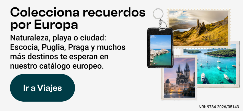 Colecciona recuerdos por Europa. Naturaleza, playa o ciudad: Escocia, Puglia, Praga y muchos más destinos te esperan e nuestro catálogo europeo. Ir a viajes