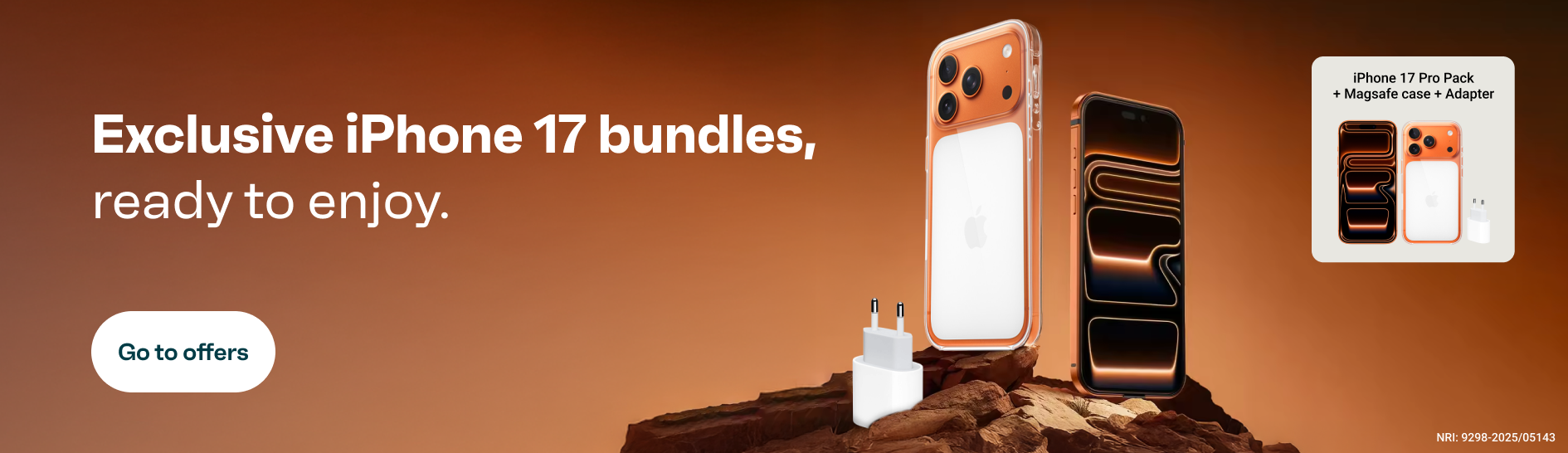Exclusive iPhone 17 packs, ready to enjoy. Go to the iPhone catalogue.
