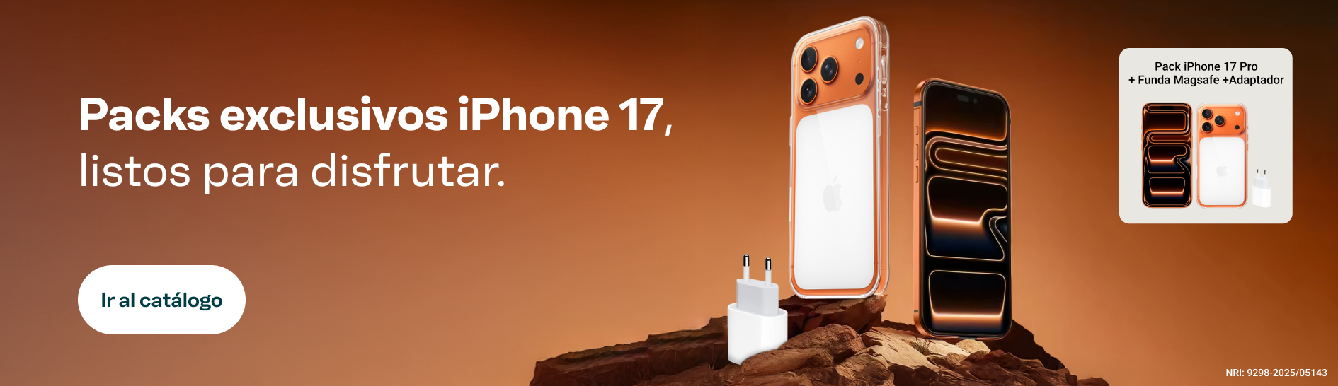 Packs exclusivos iPhone 17, listos para disfrutar. Ir al catálogo de iPhone.