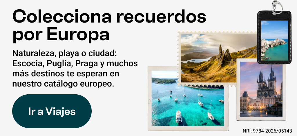 Colecciona recuerdos por Europa. Naturaleza, playa o ciudad: Escocia, Puglia, Praga y muchos más destinos te esperan e nuestro catálogo europeo. Ir a viajes