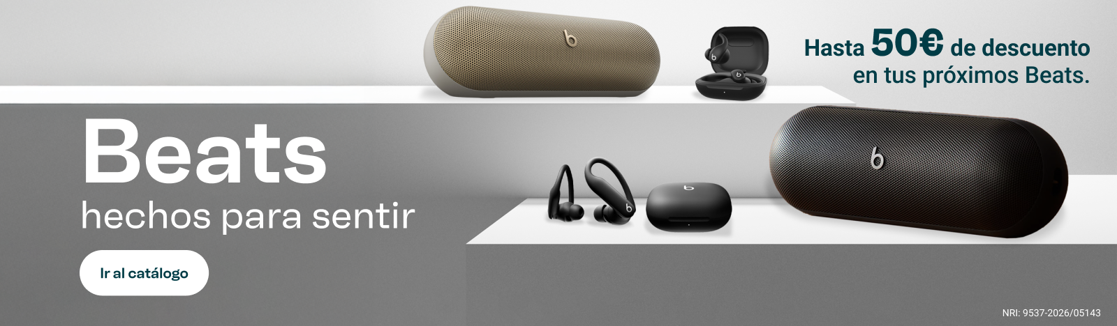 Beats hechos para sentir. Hasta 50€ de descuento en tus próximos Beats. Ir al catálogo.