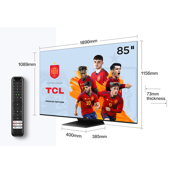 TCL 85" 4K Mini-LED QLED, Google TV 85C805
                                    image number 1