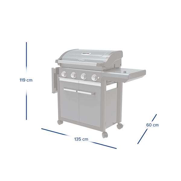 Barbacoa a gas 4 fogones Serie Premium S + funda XL de regalo
                                    image number 2