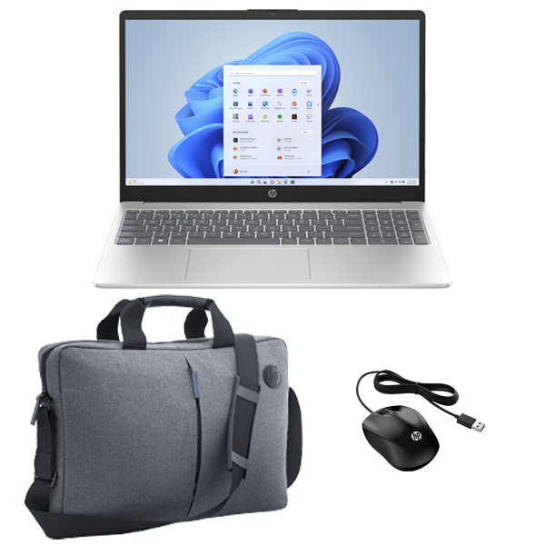 HP Laptop 15-fd0139ns with case and mouse