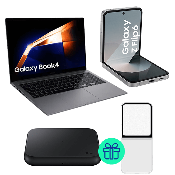 Pack Galaxy Z Flip6 256GB Gris + Galaxy Book4 + Funda + Cargador de regalo
                                    image number 0
