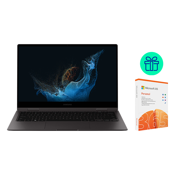Portátil 13" Samsung Galaxy Book2 Pro 360 Black NP930QED-KA1ES + Microsoft 365 Personal de regalo
                                    image number 0