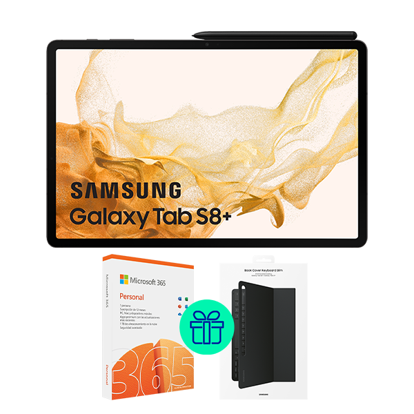 Galaxy Tab S8 Plus 128GB wifi Gray + Book Cover Keyboard + Microsoft 365 Personal
                                    image number 0