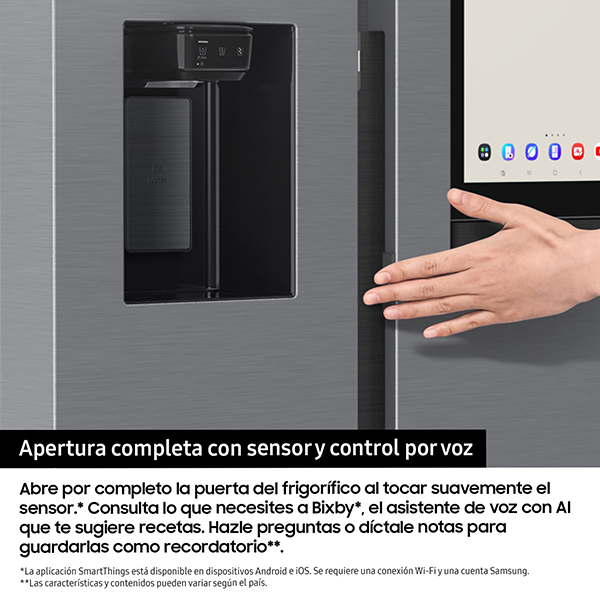 Frigorífico Side by Side Family Hub Bespoke AI Samsung RS90F66BETEF inox
                                    image number 3
