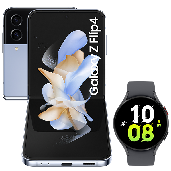 Galaxy Z Flip4 256GB Blue + Galaxy Watch 5 44mm BT Gray
                                    image number 0