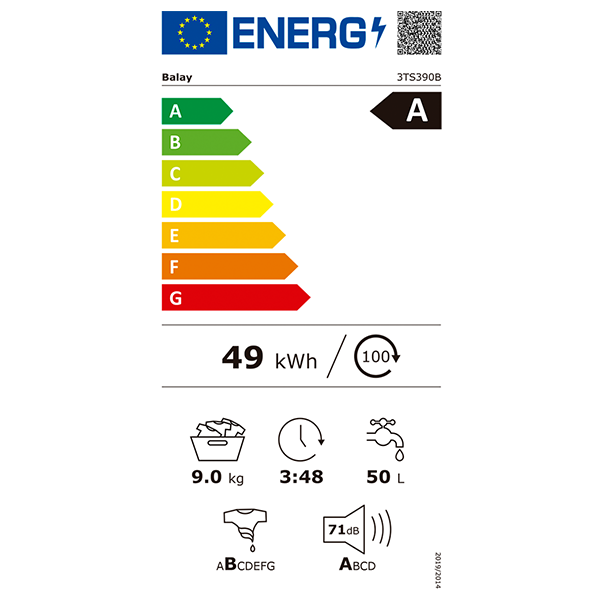 Pack Electrodomésticos Balay blanco (Frigo 203cm, Lavadora, Lavavajillas)
                                    image number 4