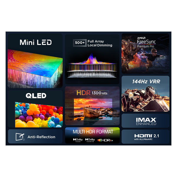 TCL 85" 4K Mini-LED QLED, Google TV 85C805
                                    image number 4