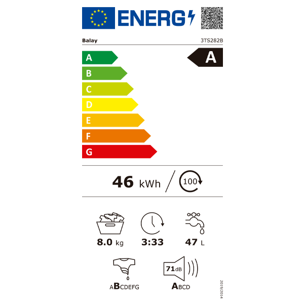 Pack Electrodomésticos Balay blanco (Frigo 186cm, Lavadora)
                                    image number 4