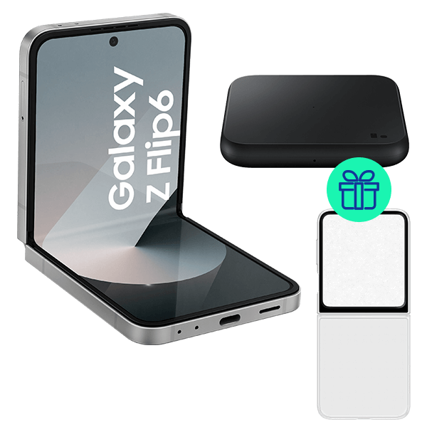 Galaxy Z Flip6 256GB Gris Funda Cargador de regalo Facilitea