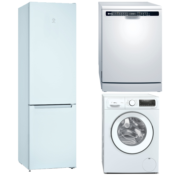 White Balay Appliance Pack (203cm Refrigerator, Washing Machine, Dishwasher)
                                    image number 0