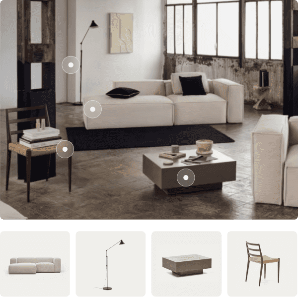 Interior design project with XXL furniture