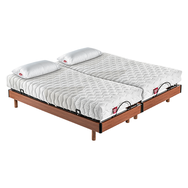 Pack Pikolin Cama articulada doble (somieres y colchones independientes  80x200cm) con 2 almohadas de fibra de regalo
                                    image number 0