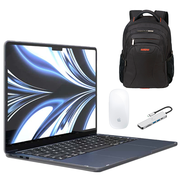 MacBook Air 13" M4 16GB 512GB Medianoche MW133Y/A con mochila, ratón y Hub
                                    image number 0