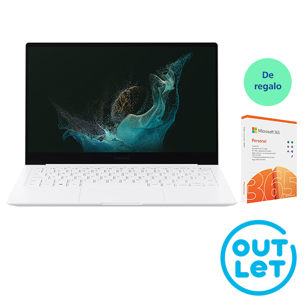 13" Samsung Galaxy Book2 Pro Silver Laptop NP930XED-KB2ES + 1 year Microsoft 365 Personal Subscription - Outlet