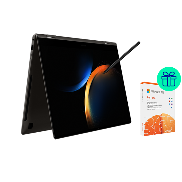 Laptop 16" Samsung Galaxy Book3 Pro 360 i7 16GB RAM + 512GB SSD Graphite NP960QFG-KA2ES + Microsoft 365 Personal
                                    image number 0