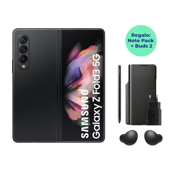Pack Galaxy Z Fold3 5G 256GB Black + auriculares Buds 2 negros y Note Pack de regalo
                                    image number 0